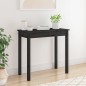 vidaXL Mesa consola de madera maciza de pino negro 80x40x75 cm vidaXL Mesa consola de madera maciza de pino negro 80x40x75 cm