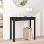 vidaXL Mesa consola de madera maciza de pino negro 80x40x75 cm vidaXL Mesa consola de madera maciza de pino negro 80x40x75 cm