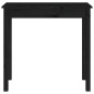 vidaXL Mesa consola de madera maciza de pino negro 80x40x75 cm vidaXL Mesa consola de madera maciza de pino negro 80x40x75 cm
