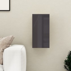 vidaXL Mueble de TV madera contrachapada gris brillante 30,5x30x60cm