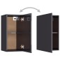 vidaXL Mueble de TV madera contrachapada gris brillante 30,5x30x60cm vidaXL Mueble de TV madera contrachapada gris brillante 30,5x30x60cm