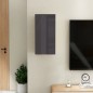 vidaXL Mueble de TV madera contrachapada gris brillante 30,5x30x60cm vidaXL Mueble de TV madera contrachapada gris brillante 30,5x30x60cm