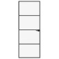 vidaXL Puerta de interior vidrio templado y aluminio negro 76x201,5 cm vidaXL Puerta de interior vidrio templado y aluminio negro 76x201,5 cm