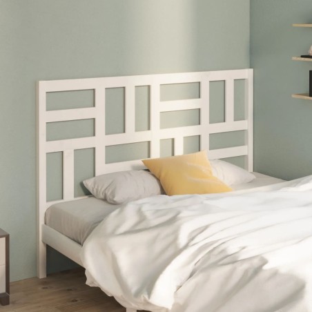 vidaXL Cabecero de cama madera maciza de pino blanco 146x4x104 cm
