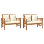 vidaXL Set de muebles para jardín 3 piezas con cojines madera acacia vidaXL Set de muebles para jardín 3 piezas con cojines madera acacia