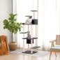 vidaXL Rascador para gatos con postes de sisal gris oscuro 176 cm vidaXL Rascador para gatos con postes de sisal gris oscuro 176 cm