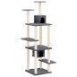 vidaXL Rascador para gatos con postes de sisal gris oscuro 176 cm vidaXL Rascador para gatos con postes de sisal gris oscuro 176 cm