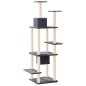 vidaXL Rascador para gatos con postes de sisal gris oscuro 176 cm vidaXL Rascador para gatos con postes de sisal gris oscuro 176 cm