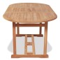 vidaXL Set comedor de jardín 7 pzas con sillas plegables teca maciza vidaXL Set comedor de jardín 7 pzas con sillas plegables teca maciza