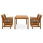 vidaXL Set comedor de jardín 5 pzas y cojines madera maciza de acacia vidaXL Set comedor de jardín 5 pzas y cojines madera maciza de acacia