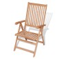 vidaXL Set comedor de jardín 7 pzas con sillas plegables teca maciza vidaXL Set comedor de jardín 7 pzas con sillas plegables teca maciza