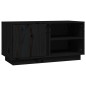 vidaXL Mueble de TV madera maciza de pino negro 80x35x40,5 cm vidaXL Mueble de TV madera maciza de pino negro 80x35x40,5 cm