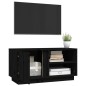 vidaXL Mueble de TV madera maciza de pino negro 80x35x40,5 cm vidaXL Mueble de TV madera maciza de pino negro 80x35x40,5 cm