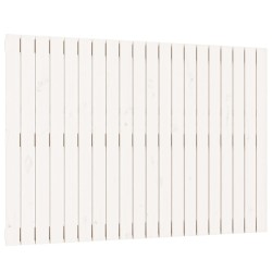 vidaXL Cabecero de cama pared madera maciza pino blanco 127,5x3x90 cm