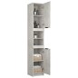 vidaXL Armario de baño contrachapada gris hormigón 32x34x188,5 cm vidaXL Armario de baño contrachapada gris hormigón 32x34x188,5 cm