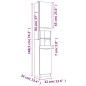 vidaXL Armario de baño contrachapada gris hormigón 32x34x188,5 cm vidaXL Armario de baño contrachapada gris hormigón 32x34x188,5 cm