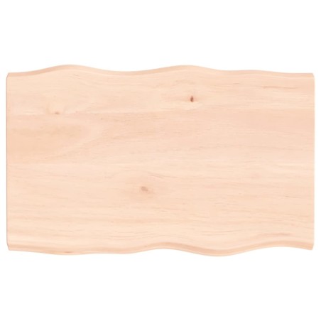 vidaXL Tablero de mesa madera maciza borde natural 80x50x(2-4) cm