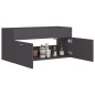 vidaXL Armario para lavabo madera contrachapada gris 100x38,5x46 cm vidaXL Armario para lavabo madera contrachapada gris 100x38,5x46 cm