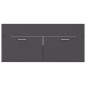 vidaXL Armario para lavabo madera contrachapada gris 100x38,5x46 cm vidaXL Armario para lavabo madera contrachapada gris 100x38,5x46 cm