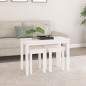 vidaXL Mesas apilables 3 piezas madera maciza de pino blanco vidaXL Mesas apilables 3 piezas madera maciza de pino blanco