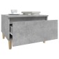 vidaXL Mesa auxiliar de madera contrachapada gris hormigón 50x46x35 cm vidaXL Mesa auxiliar de madera contrachapada gris hormigón 50x46x35 cm