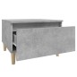 vidaXL Mesa auxiliar de madera contrachapada gris hormigón 50x46x35 cm vidaXL Mesa auxiliar de madera contrachapada gris hormigón 50x46x35 cm