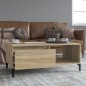vidaXL Mesa de centro madera contrachapada roble Sonoma 90x50x36,5 cm vidaXL Mesa de centro madera contrachapada roble Sonoma 90x50x36,5 cm