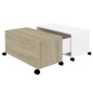 vidaXL Mesa de centro madera contrachapada blanco y roble 75x75x38 cm vidaXL Mesa de centro madera contrachapada blanco y roble 75x75x38 cm