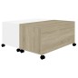 vidaXL Mesa de centro madera contrachapada blanco y roble 75x75x38 cm vidaXL Mesa de centro madera contrachapada blanco y roble 75x75x38 cm