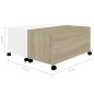 vidaXL Mesa de centro madera contrachapada blanco y roble 75x75x38 cm vidaXL Mesa de centro madera contrachapada blanco y roble 75x75x38 cm