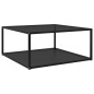 vidaXL Mesa de centro vidrio templado negro 80x80x35 cm vidaXL Mesa de centro vidrio templado negro 80x80x35 cm