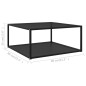 vidaXL Mesa de centro vidrio templado negro 80x80x35 cm vidaXL Mesa de centro vidrio templado negro 80x80x35 cm