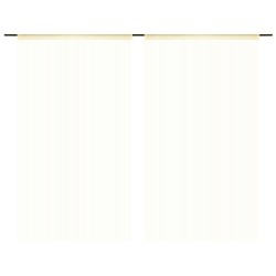 vidaXL Cortinas de flecos 2 piezas 100x250 cm crema
