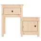 vidaXL Mesita de noche madera maciza de pino 79,5x38x65,5 cm vidaXL Mesita de noche madera maciza de pino 79,5x38x65,5 cm