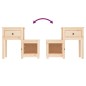 vidaXL Mesita de noche madera maciza de pino 79,5x38x65,5 cm vidaXL Mesita de noche madera maciza de pino 79,5x38x65,5 cm
