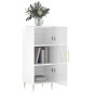 vidaXL Aparador de madera contrachapada blanco brillante 34,5x34x90 cm vidaXL Aparador de madera contrachapada blanco brillante 34,5x34x90 cm