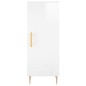 vidaXL Aparador de madera contrachapada blanco brillante 34,5x34x90 cm vidaXL Aparador de madera contrachapada blanco brillante 34,5x34x90 cm
