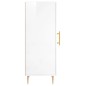 vidaXL Aparador de madera contrachapada blanco brillante 34,5x34x90 cm vidaXL Aparador de madera contrachapada blanco brillante 34,5x34x90 cm