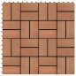vidaXL Baldosas de porche de WPC 30x30 cm 1 m² color teca 11 unidades vidaXL Baldosas de porche de WPC 30x30 cm 1 m² color teca 11 unidades