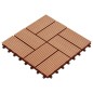 vidaXL Baldosas de porche de WPC 30x30 cm 1 m² color teca 11 unidades vidaXL Baldosas de porche de WPC 30x30 cm 1 m² color teca 11 unidades
