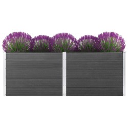 vidaXL Arriate de WPC gris 250x50x91 cm