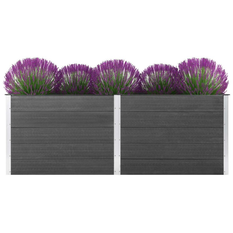 vidaXL Arriate de WPC gris 250x50x91 cm vidaXL Arriate de WPC gris 250x50x91 cm