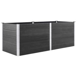 vidaXL Arriate de WPC gris 250x50x91 cm