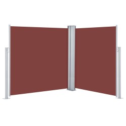 vidaXL Toldo lateral retráctil marrón 140x600 cm