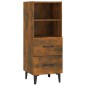 vidaXL Aparador madera contrachapada roble ahumado 34,5x34x90 cm