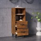 vidaXL Aparador madera contrachapada roble ahumado 34,5x34x90 cm