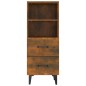 vidaXL Aparador madera contrachapada roble ahumado 34,5x34x90 cm