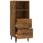 vidaXL Aparador madera contrachapada roble ahumado 34,5x34x90 cm