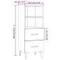 vidaXL Aparador madera contrachapada roble ahumado 34,5x34x90 cm