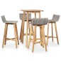 vidaXL Set de comedor de jardín 5 piezas madera maciza de acacia vidaXL Set de comedor de jardín 5 piezas madera maciza de acacia